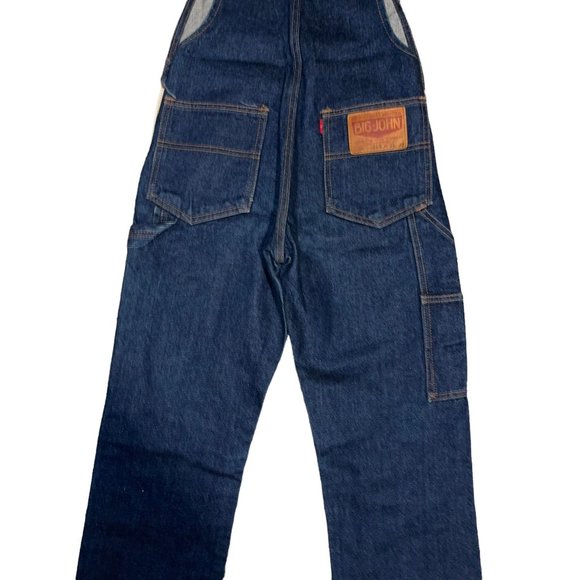 Big John Mens Denim Overalls 28 30 Dark Wash Thick Denim High Quality Workwear - Picture 7 of 10